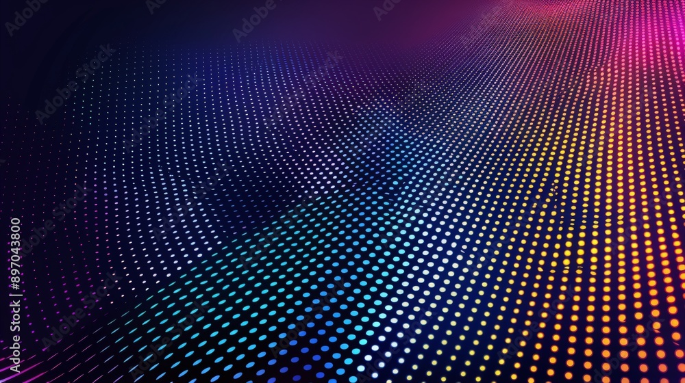 Vibrant small dots creating an abstract backdrop against a dark background Vibrant small dots creating an abstract backdrop against a dark background