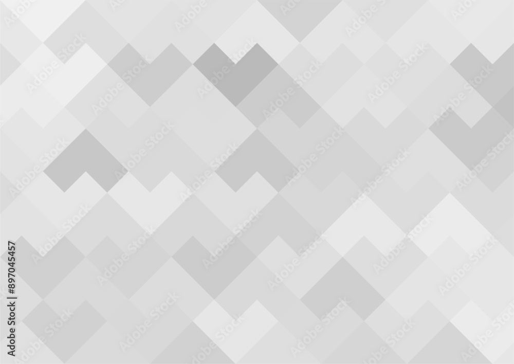 Fototapeta premium Mosaic grey pixel background. Gradient abstract tile background. Artistic polygonal background.