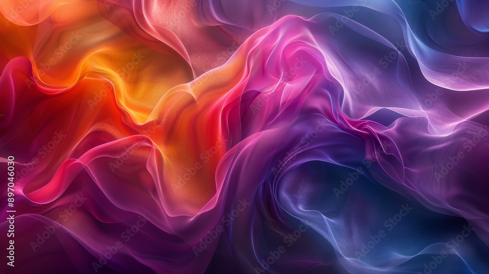 Abstract Colorful Fabric Swirls Abstract Colorful Fabric Swirls