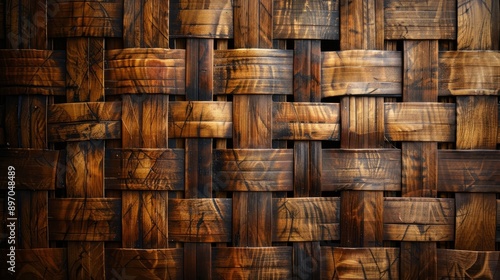 Woven Bamboo Texture Background