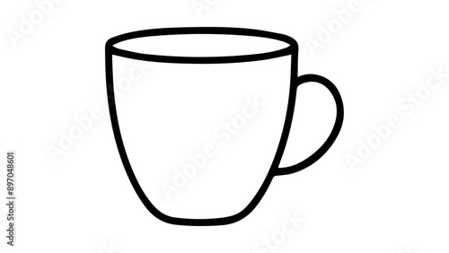simple outline illustration of a mug