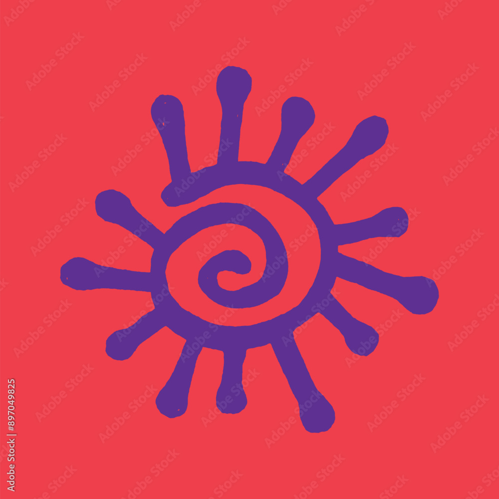 Spiral sun abstract shapes trendy elements Spiral sun abstract shapes trendy elements