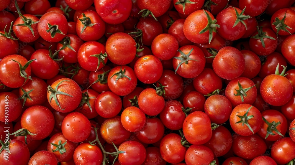 fresh tomato with a view above fresh tomato with a view above