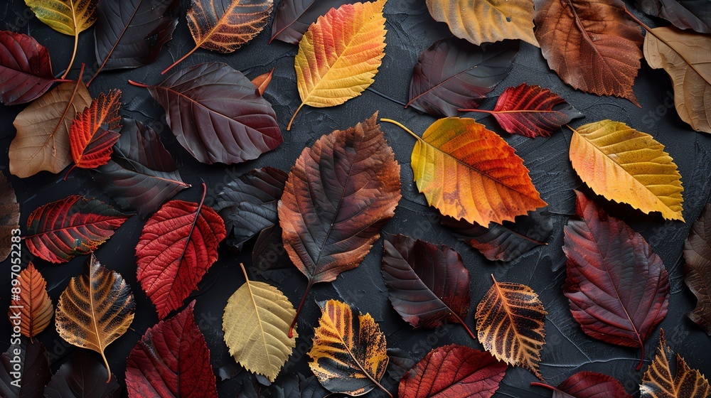 Rustic autumn leaves, for a warm and cozy seasonal theme Rustic autumn leaves, for a warm and cozy seasonal theme