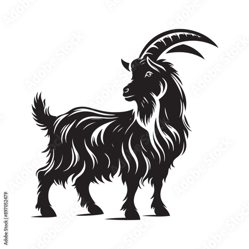 Goat silhouette vector Illustration