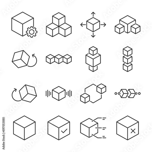 Blocks Icon - Cube Icon Set