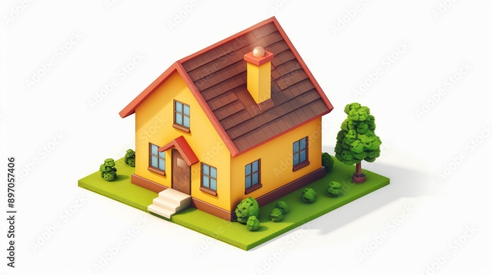 Isometric Smart House Icon Isometric Smart House Icon