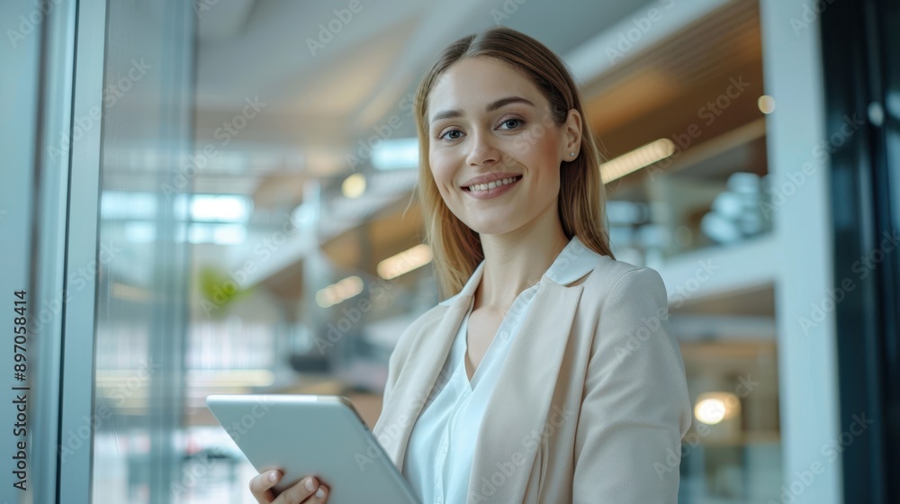 The Businesswoman with Tablet The Businesswoman with Tablet