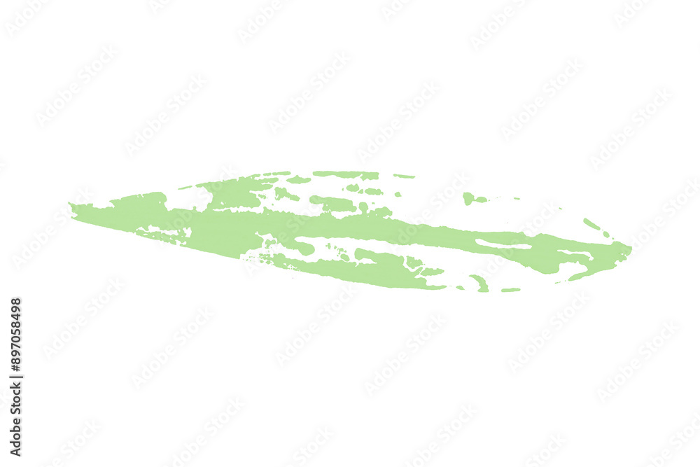 Fototapeta premium Green watercolor background. Artistic hand paint. Isolated on transparent background. 