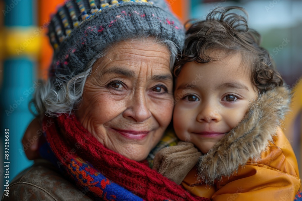 Woman and a child that are smiling together Woman and a child that are smiling together