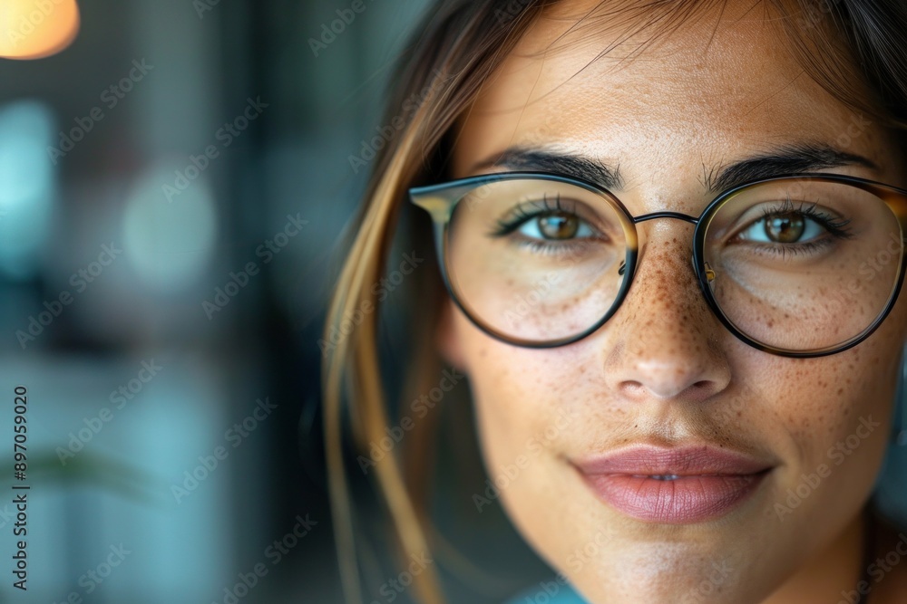 close-up face businesswoman close-up face businesswoman