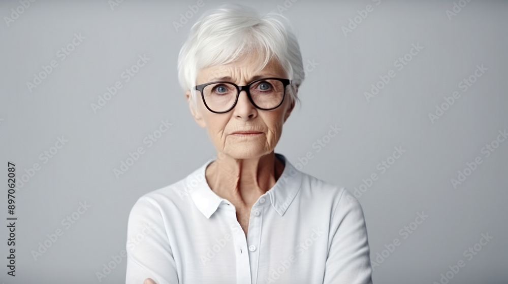 portrait of old lady looking at camera, senior woman with white hair, serious or tired sad face,photography. portrait of old lady looking at camera, senior woman with white hair, serious or tired sad face,photography.