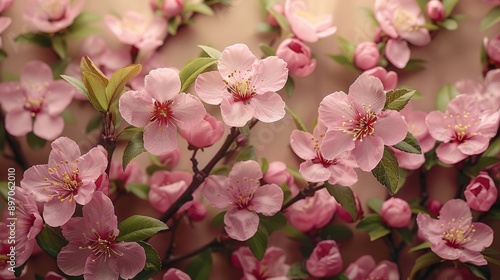 Spring flower greeting card mockup with envelope and ample space for personalized messages