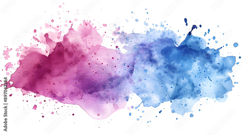 custom made wallpaper toronto digitalwatercolor pink. purple and blue splash on a transparent background. The splash is in the style of pink
