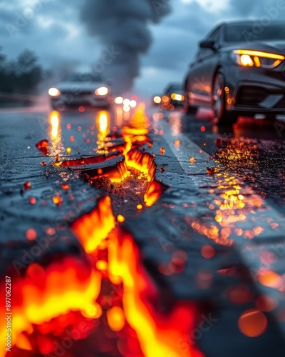 Human safety imperiled by car crash caused by malfunctioning vehicle, posing significant danger