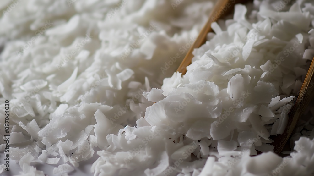 close-up of coconut flakes close-up of coconut flakes