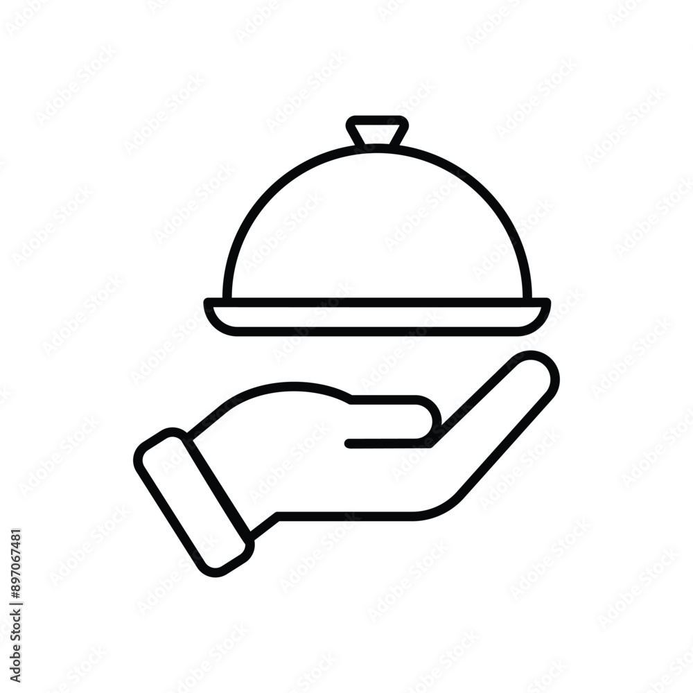 Food Tray vector icon Food Tray vector icon