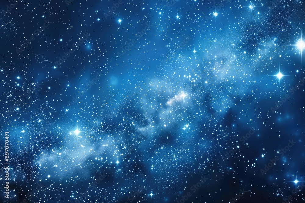 Blue Background Stars in Milky Way: A Night Sky Full of Lactic Galaxy Universe Blue Background Stars in Milky Way: A Night Sky Full of Lactic Galaxy Universe
