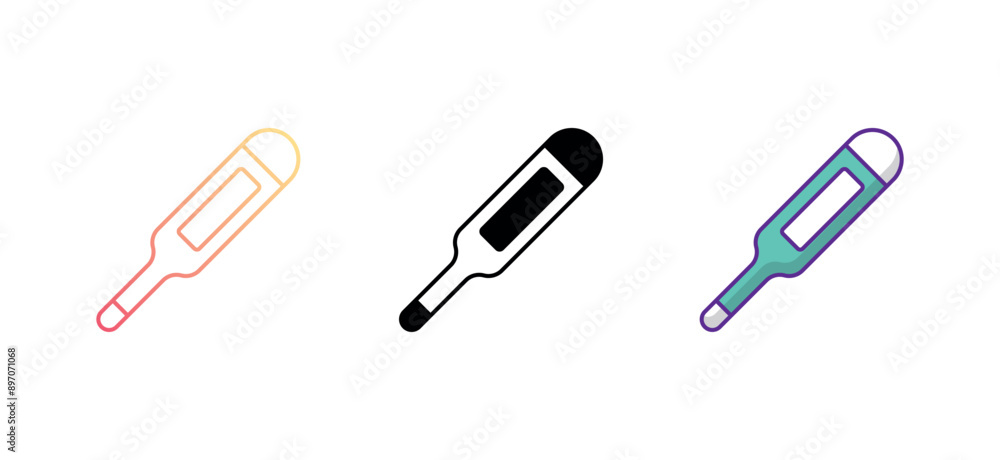 Thermometer icon design with white background stock illustration Thermometer icon design with white background stock illustration