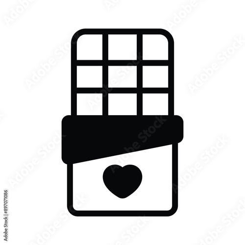 Yummy chocolate, well designed icon of chocolate bar in modern style