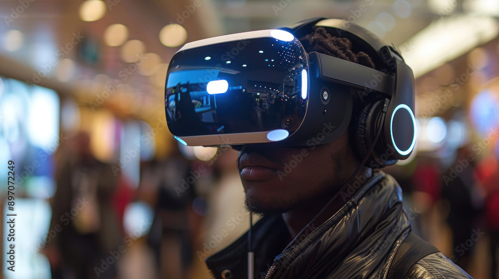 Innovative gadgets showcased at a tech expo, sparking curiosity and excitement. Innovative gadgets showcased at a tech expo, sparking curiosity and excitement.