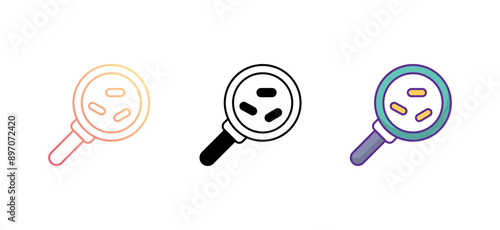 Bacteria icon design with white background stock illustration