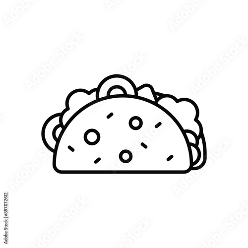Taco vector icon