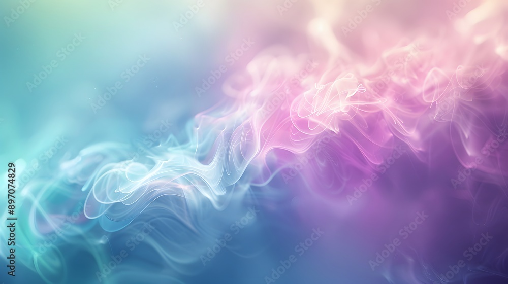 Serene Spring. Soft pastel color gradient with blue, purple, and green hues concept Serene Spring. Soft pastel color gradient with blue, purple, and green hues concept