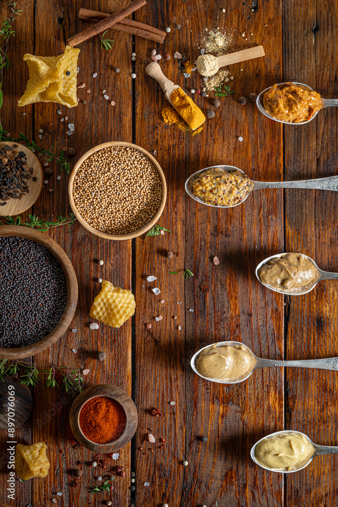 Culinary Treasures: A Variety of Mustards and Spices Culinary Treasures: A Variety of Mustards and Spices