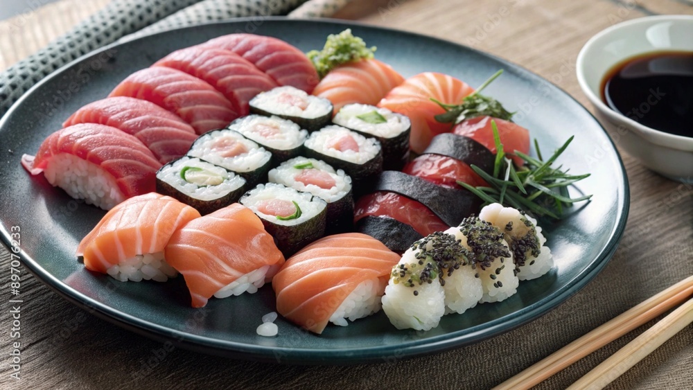 sushi on a plate sushi on a plate