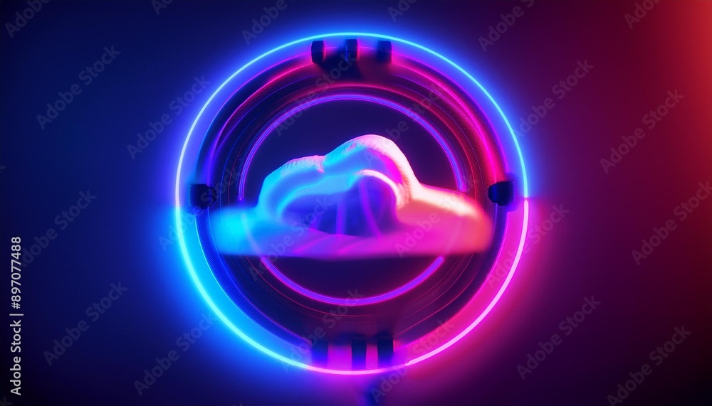 Fototapeta premium Cloud storage: cloud storage provider.