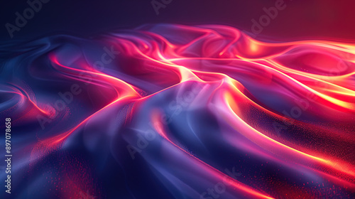 Wallpaper Mural Dynamic Red & Blue Light Paths, Virtual Speed Highway,abstract background with space Torontodigital.ca