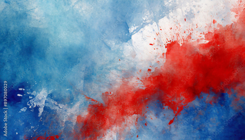 Dynamic Abstract Watercolor with Vivid Red, White, and Blue Splashes, Patriotic Themes Background for USA President Election and Voting Vote Dynamic Abstract Watercolor with Vivid Red, White, and Blue Splashes, Patriotic Themes Background for USA President Election and Voting Vote