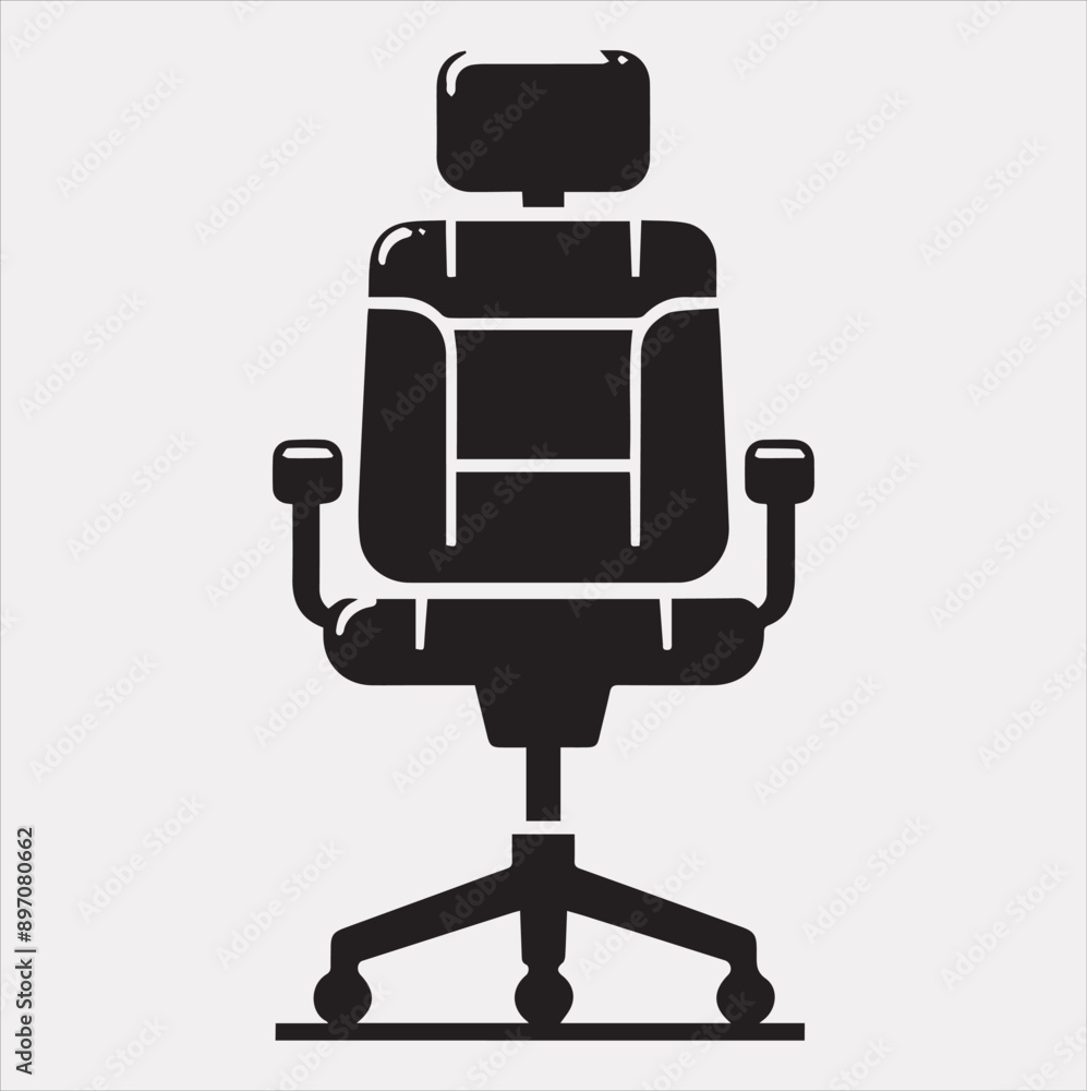 office chair Furniture silhouette vector illustration on a white background office chair Furniture silhouette vector illustration on a white background