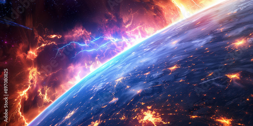 Colorful space galaxy cloud nebula. Stary night cosmos.  astronomy background wallpaper