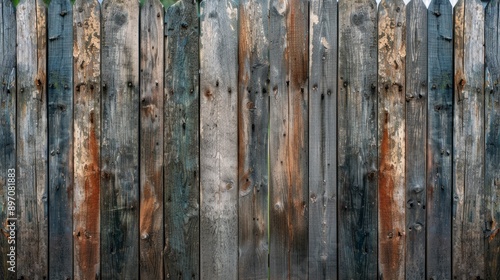 Texture of a weathered wooden fence, showcasing its unique character and charm over time