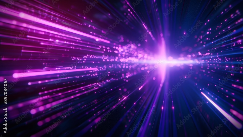Abstract Light Streaks and Glowing Particles Abstract Light Streaks and Glowing Particles