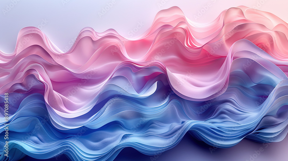 Harmonious Waves of Pink and Blue,abstract background with waves Harmonious Waves of Pink and Blue,abstract background with waves