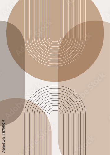 Abstract Scandi style wall art canvas design