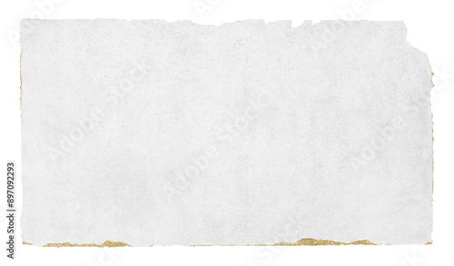 Torn paper png cut out, rectangular collage element on transparent background