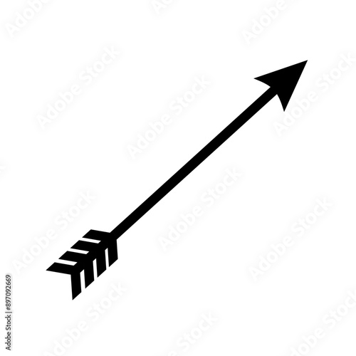 bow arrow icon vector with simple design