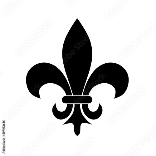 Fleur de lis symbol vector with simple design