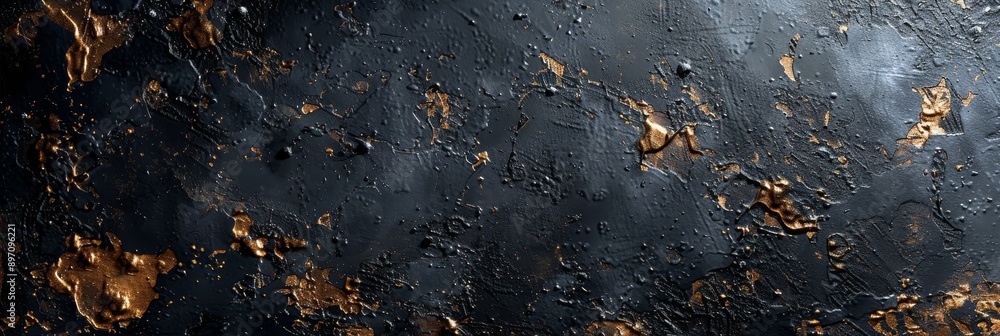 Black Background with Golden Grunge Texture Black Background with Golden Grunge Texture