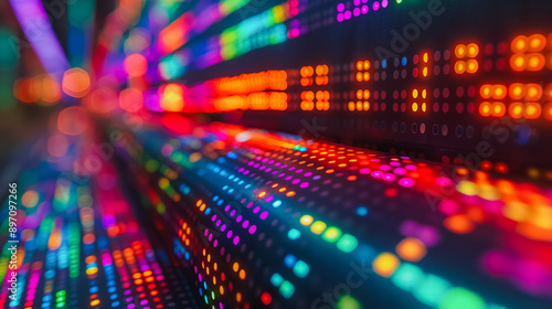 Wallpaper Mural Data processing and diagrams overlaying a stock market background, illustrating financial analysis and market trends. Torontodigital.ca