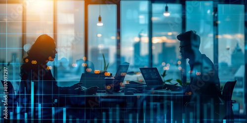 Team of business people having a meeting in an office