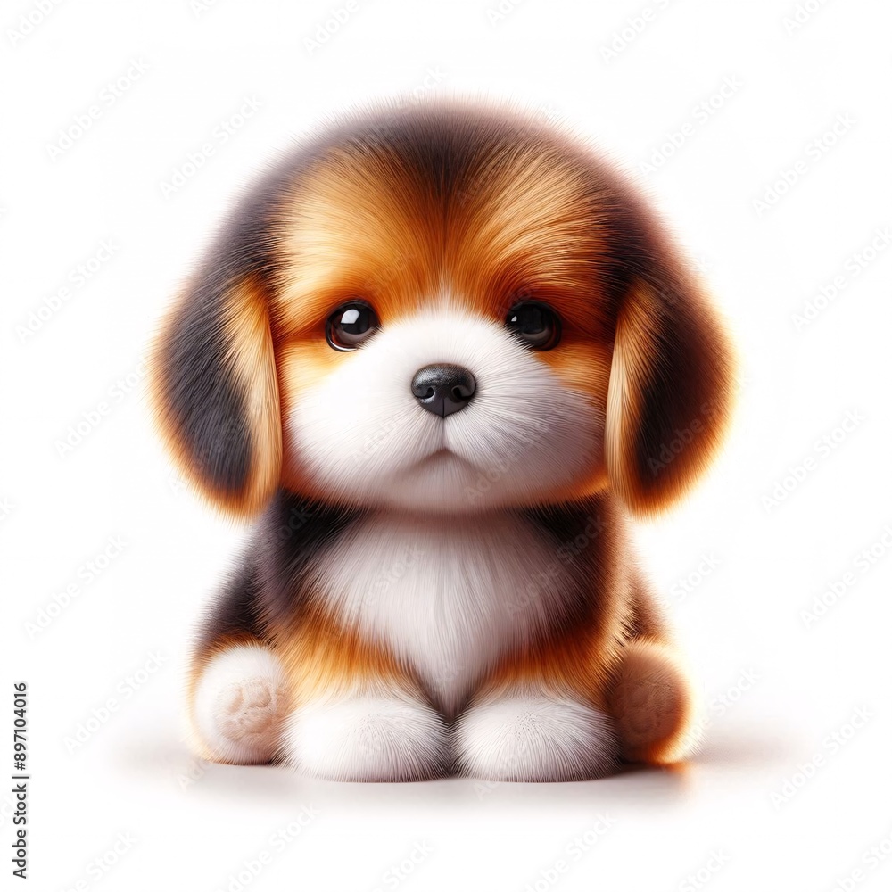 Cute plush animal illustration on white backround Cute plush animal illustration on white backround