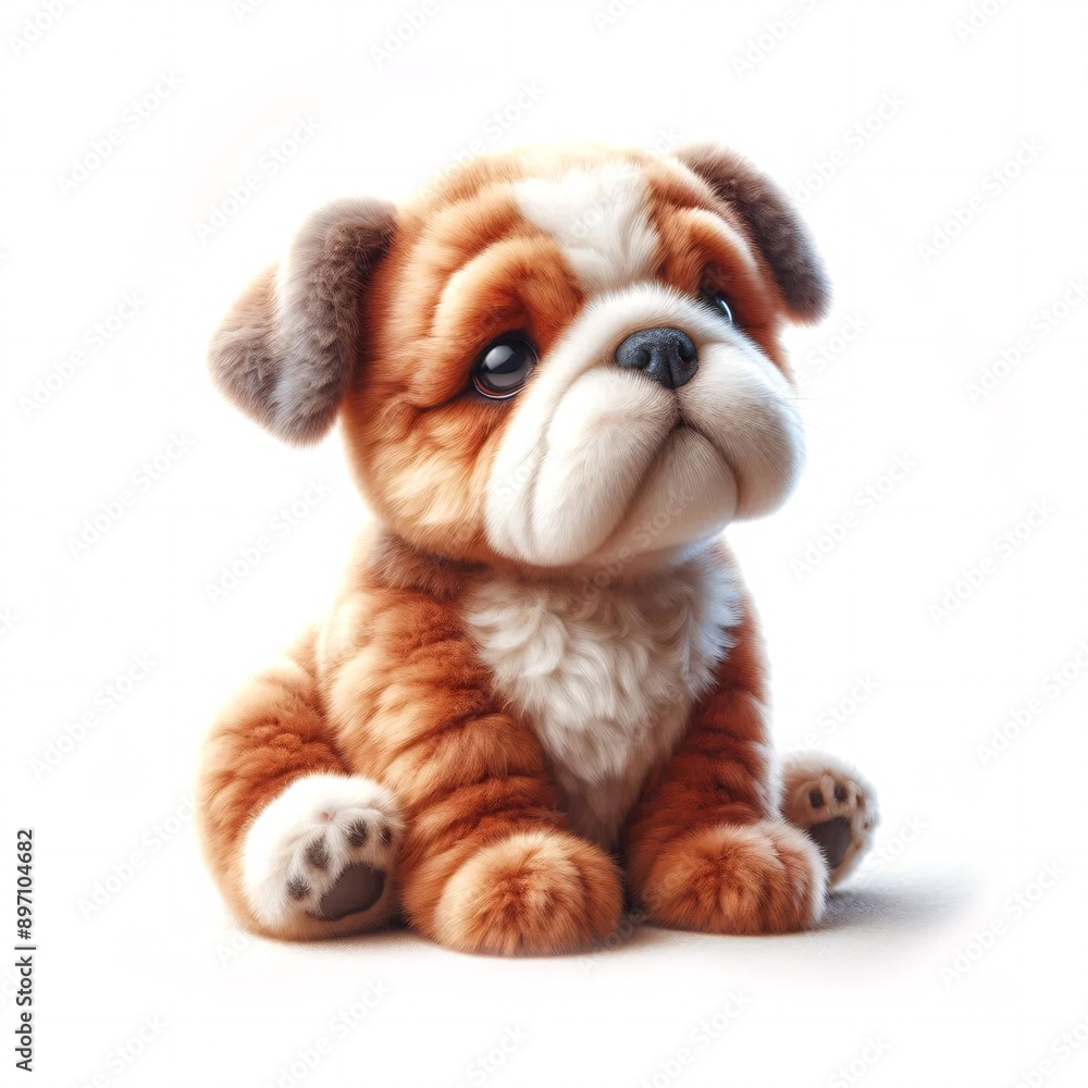 Cute plush animal illustration on white backround Cute plush animal illustration on white backround