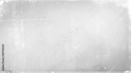 A white screen with dust and scratches from old film camera overlay effect.