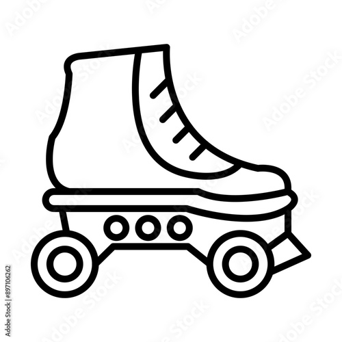 Rollerskate line icon