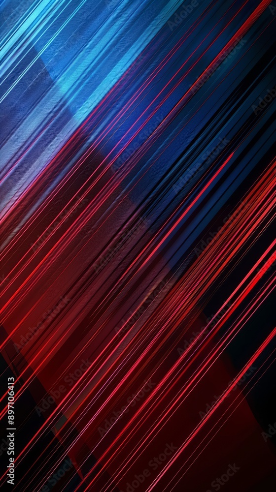 Obraz premium Blue red abstract presentation background with stripes lines 